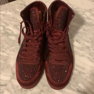 Men Gucci satin dazzled hightop sneakers size G12